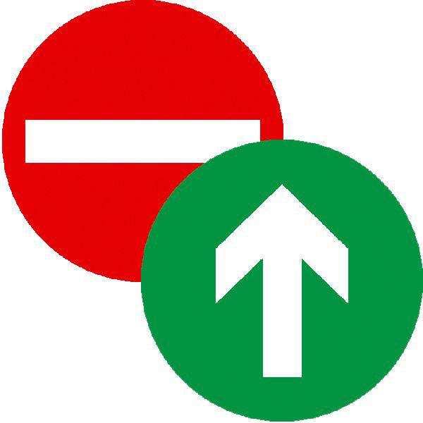 Türschild, zweiseitig, Eingang verboten / Durchgang, Größe (Durchm.): 6,0 cm