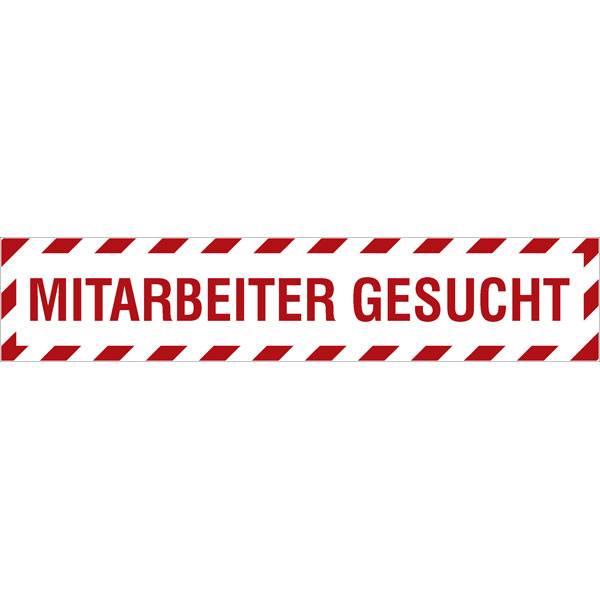 Magnetfolie für PKW, Text: Mitarbeiter gesucht, (BxH): 48,0 x 10,0 cm