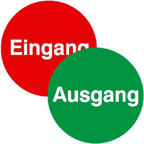 Türschild, zweiseitig Ausgang / Eingang, Größe (Durchm.): 10,0 cm