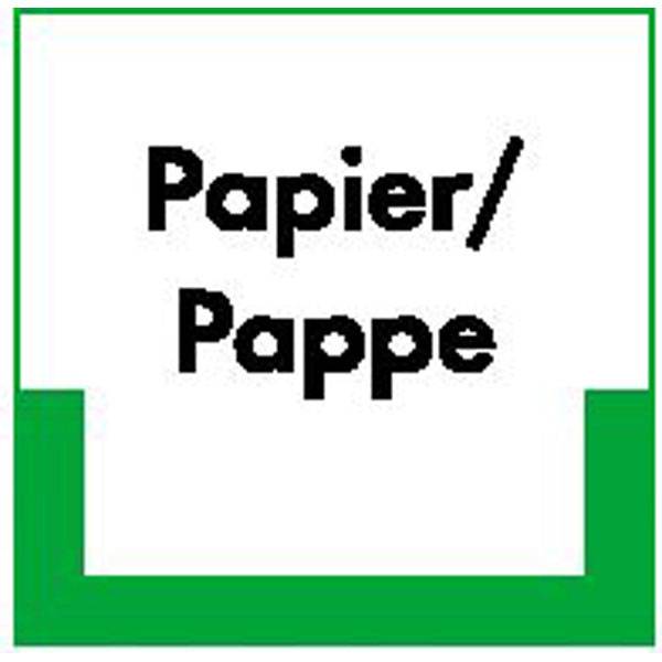 Abfallkennzeichnung - Textschild, Papier / Pappe, (BxH): 20,0 x 20,0 cm