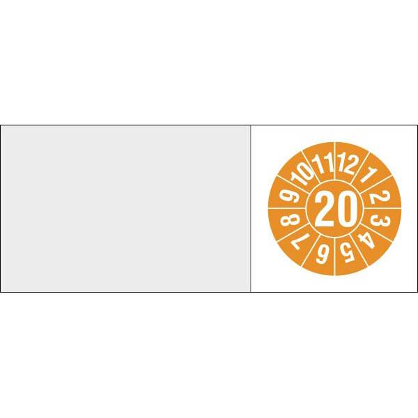 Kabelprüfplakette für ein Jahr, 8 Stück/Bogen, 10x2cm Version: 26 - Kabelprüfplakette mit Jahresfarbe 26