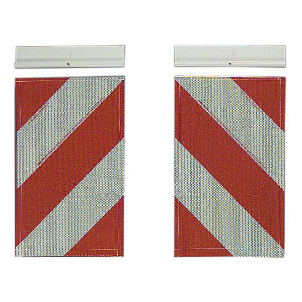 Warnmarkierung für Fahrz. m. Hubladebühne gem.53bStVZO,rechtsw,3M refl.,25x40cm