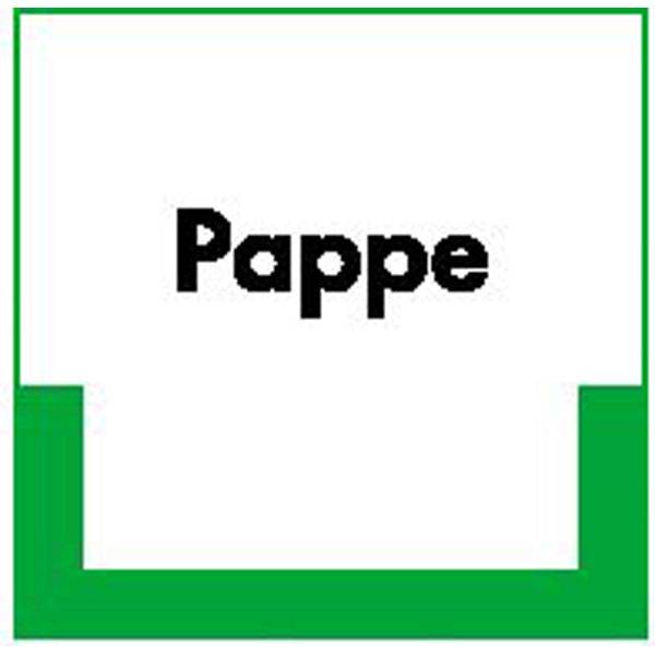 Abfallkennzeichnung - Textschild, Pappe, Größe (BxH): 40,0 x 40,0 cm