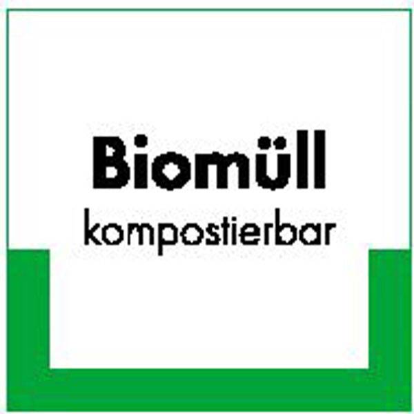Biomüll RESIGN / Textschild, PE-od. PP-Folie, 10x10 cm