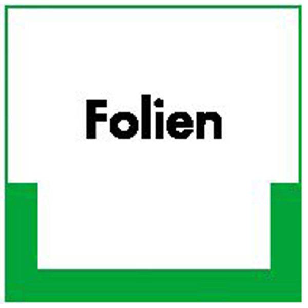 Folien Abfallkennzeichnung - Textschild, PE-od. PP-Folie, 20x20 cm
