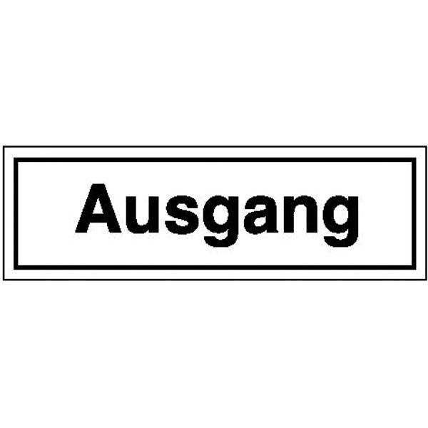 Ausgang Hinweisschild zur Betriebskennzeichnung, Alu geprägt, Größe 30x20 cm