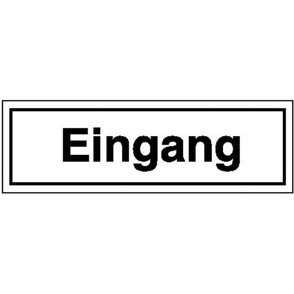 Eingang Hinweisschild zur Betriebskennzeichnung, Alu geprägt, Größe 30x20 cm