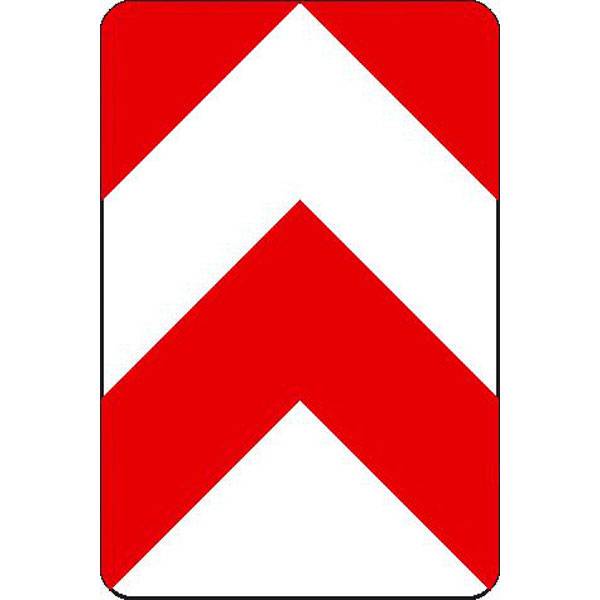 Leitplatte links- und rechtsweisend, Verkehrsschild StVO, Nr. 605-30, 50x75 cm StVO - Nr. 605-30