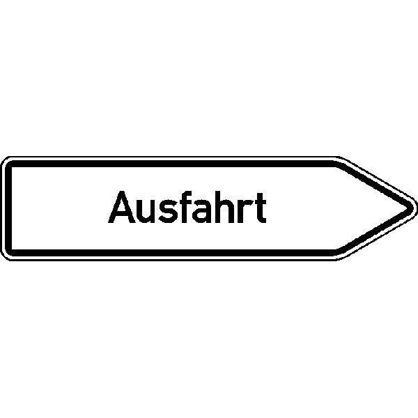 Innerbetrieblicher Wegweiser rechts Ausfahrt, 140x35 cm