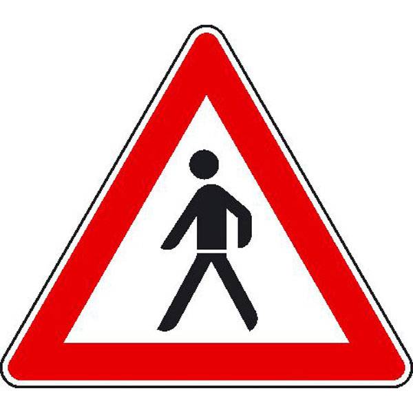 Fußgänger (Aufstellung rechts) Verkehrsschild StVO, Nr. 133-10 , 63 cm StVO - Nr. 133-10