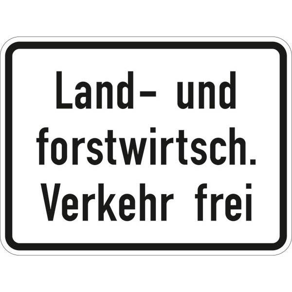 Verkehrsschild nach StVO Typ 1 Nr. 1026-38, Land- Verkehr frei, 45,0 x 60,0 cm StVO - Nr. 1026-38