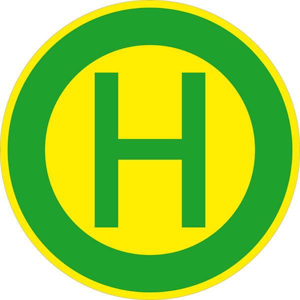 Verkehrszeichen - StVO, Haltestelle, Größe: (Durchm.): 60,0 cm
