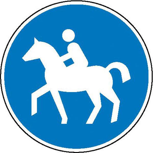 Verkehrsschild nach StVO Typ 1 Nr. 238, Sonderweg Reiter, Durchm.: 42,0 cm