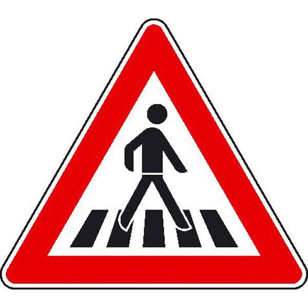 Fußgängerüberweg, Verkehrsschild StVO Typ 1, Nr. 134-20, 63 cm