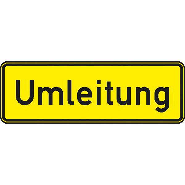 Verkehrsschild nach STVO / Typ 1, Nr. 457 Umleitungsankündigung, Alu refl., Größe 105,00 cm x 35,00 cm
