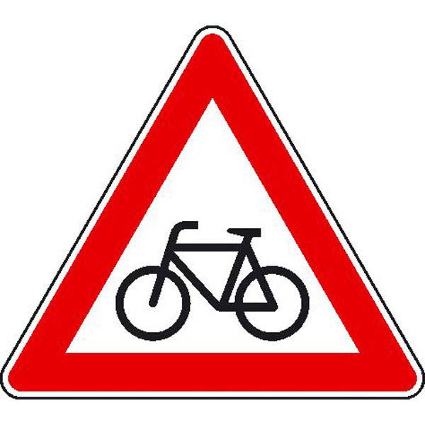 Radfahrer (Aufstellung rechts) Verkehrsschild StVO, Nr. 138-10 , 63 cm StVO - Nr. 138-10