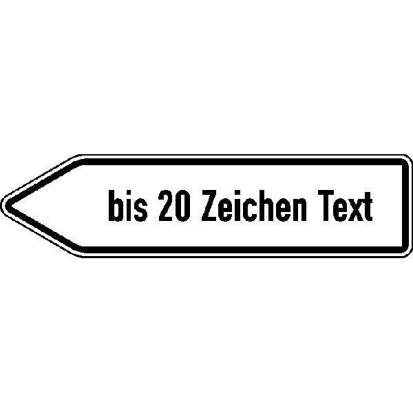 Innerörtliche Ziele, linksweisend Verkehrsschild STVO Typ 1, Nr. 432, 140x35 cm StVO - Nr. 432
