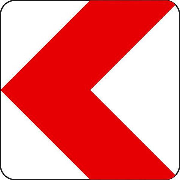 Richtungstafel linksweisend, Verkehrsschild StVO, Nr. 625-10, 50x50 cm StVO - Nr. 625-10