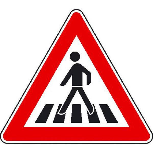 Fußgängerüberweg, Verkehrsschild StVO Typ 1, Nr. 145-22, 63 cm