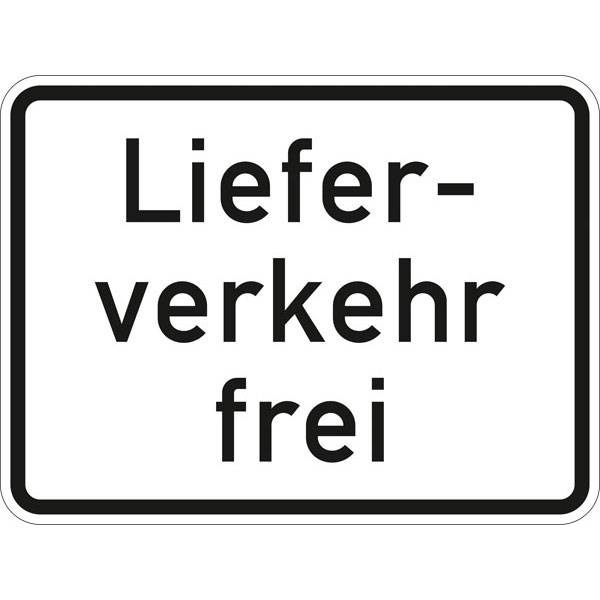 Verkehrsschild nach StVO Typ 1 Nr. 1026-35, Lieferverkehr frei, 45,0 x 60,0 cm StVO - Nr. 1026-35