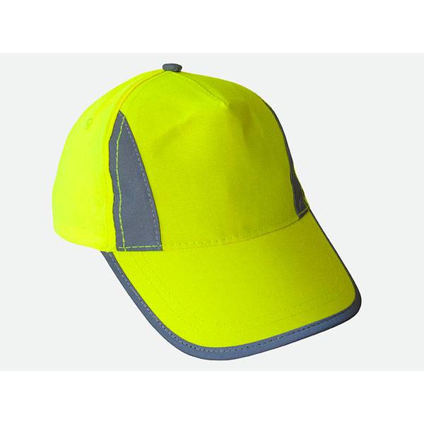 Warn-Kappe für Erwachsene mit Reflexelementen, Farbe: gelb