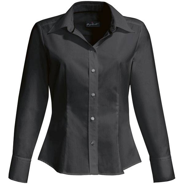 HAKRO Damenbluse, klassischer Schnitt, langärmelig, schwarz, Gr. XS - XXXL Version: M - Größe M