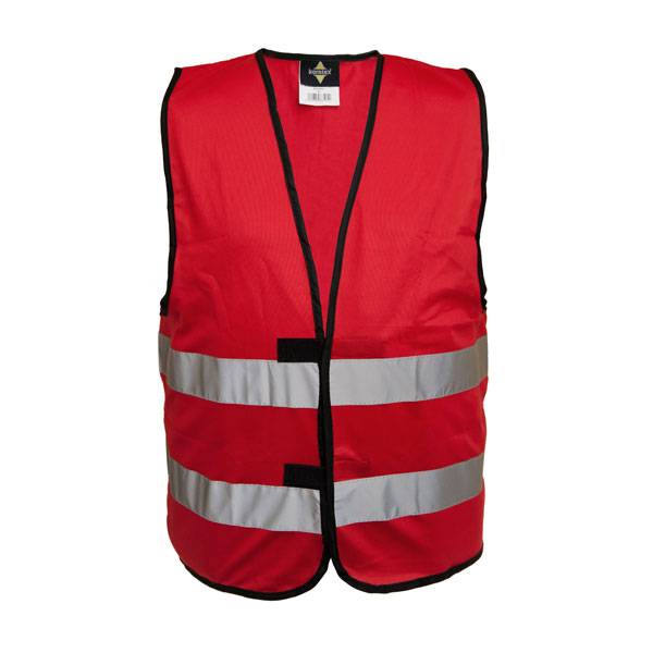 Korntex Funktionsweste rot mit zwei Reflexstreifen, One-Size XL