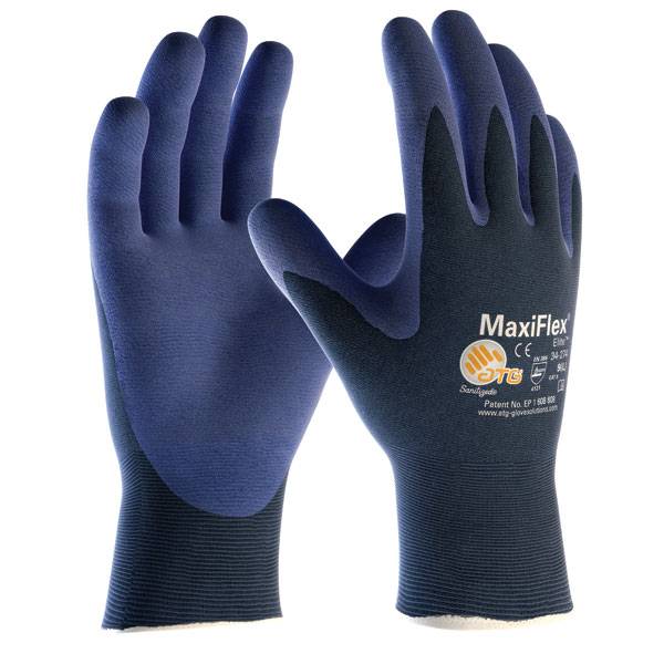 Industrie-Montagehandschuh "MaxiFlex®Elite™" 2443-09 / Größe 09 / Farbe blau / Trägermaterial Nylon-Strick / Beschichtun