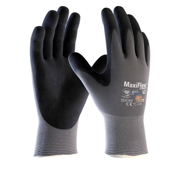 Industrie-Montagehandschuh "MaxiFlex® Ultimate™ AD-APT®" 2455-09 / Größe 09 / Farbe grau/schwarz / Trägermaterial Nylon-