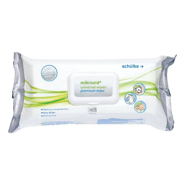 Schülke mikrozid universal wipes Desinfektionstücher Premium Maxi, Inhalt: 80 St
