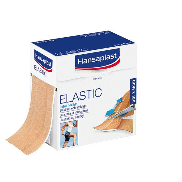 Wundversorgung Pflaster, Hansaplast ELASTIC, Quer-elastischer Wundschnellverband, 5 m x 6 cm