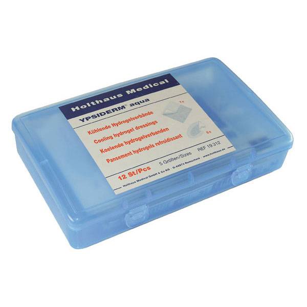 Wundversorgung Pflaster,kühlender Hydrogelverb.,Inhalt Box:12 versch. Pflaster
