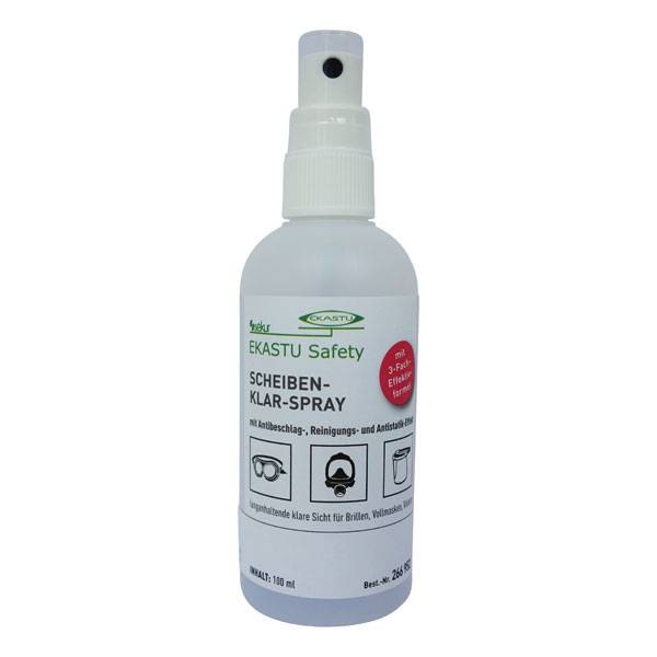 EKASTU Scheiben-Klar-Spray, Reinigungs- u. Antibeschlagmittel, Inhalt: 100 ml
