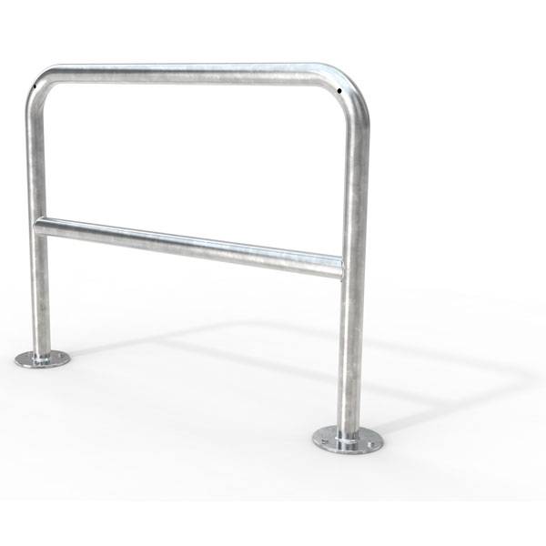 Anlehnbügel, Knierohr, zum Aufdübelnfeuer, verzinkt 150 x 80 cm