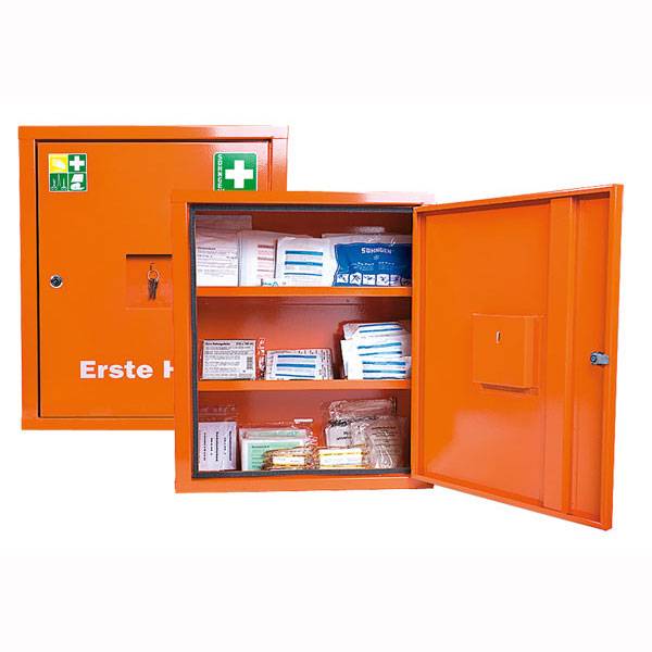 Verbandschrank EUROSAFE, orange, Norm DIN 13169, Gr. 49x56x20cm