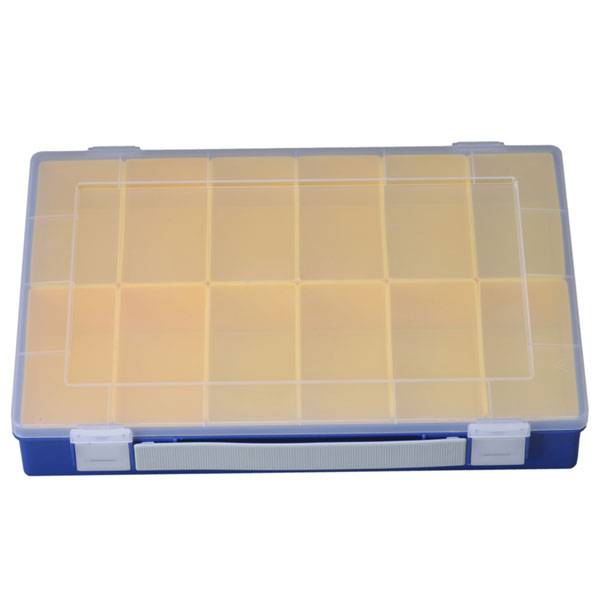 Sort-kasten PP-PREMIUM, 12 Einsatzboxen mit Tragegriff, blau, 225x335x55 mm