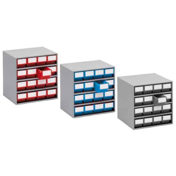 TRESTON Schubladenmagazin, 16 Schubladen à 9,2 x 8,2 x 30,0 cm, inkl. Etiketten Version: 06 - blau