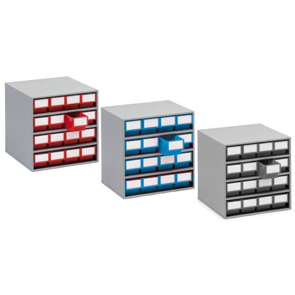 TRESTON Schubladenmagazin, 16 Schubladen à 9,2 x 8,2 x 40,0 cm, inkl. Etiketten Version: 06 - blau