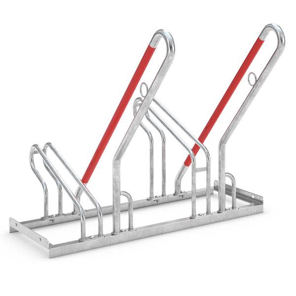 Fahrradständer, Anlehnparker, Tief-/Hocheinstellung, Radabstand 50 cm, L: 200 cm