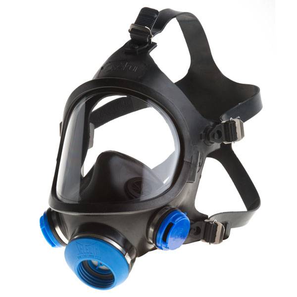 Atemschutz Vollmaske, ohne Filter, aus EPDM, 5-Punkt-Bebänderung, DIN EN 136 Kl. 2, EN 148-1 Kl. 2,