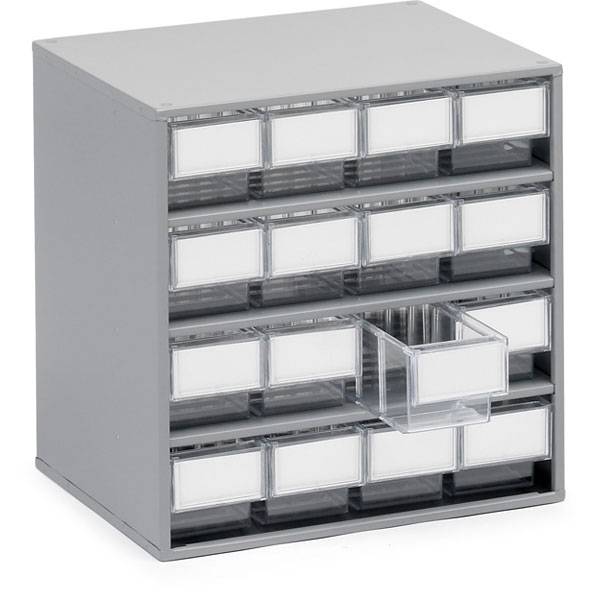 TRESTON Schubladenmagazin mit 16 Schubladen à 9,2 x 8,2 x 30,0 cm inkl. Etiketten