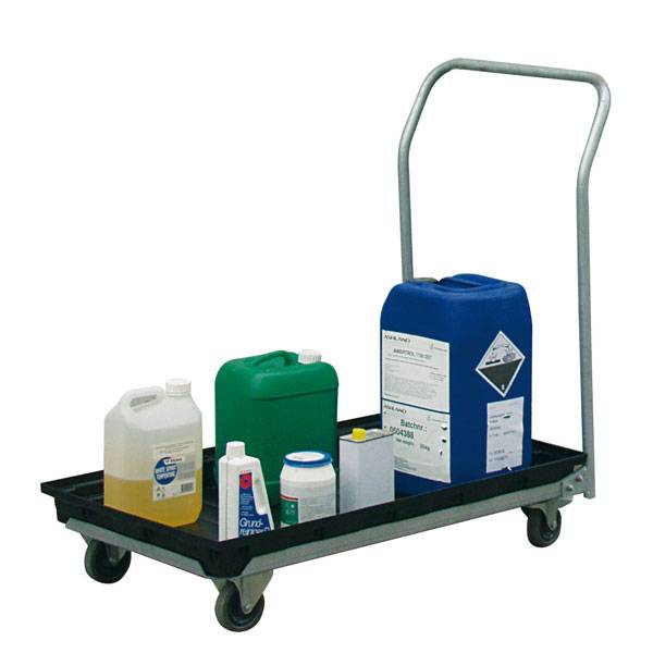 CEMO Auffangwanne mobil, mit Lenk- und Bockrollen