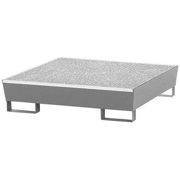 asecos® Auffangwanne aus Stahl, mit Fußkonstruktion, 4x 200 l
