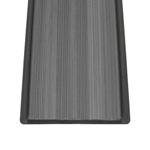 Arbeitsplatzmatte, Anti-Ermüdungsmatte, PVC, gerieft, schwarz, 60,0 x 90,0 cm