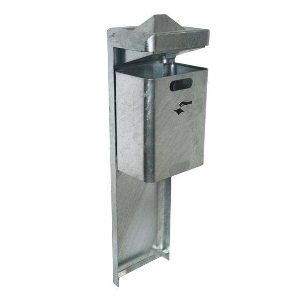 Abfallbehälter, Außenbereich, mit Pyramidenascher, 93,0/113,0 x 32,0 x 26,0 cm