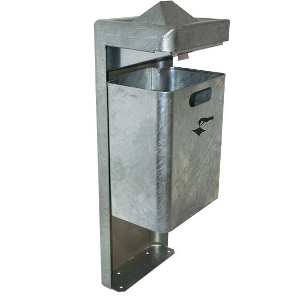 Abfallbehälter, Außenbereich, mit Pyramidenascher, 93,0 x 32,0 x 26,0 cm