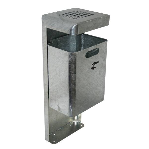 Abfallbehälter, Außenbereich, mit Lochascher, 93,0 x 32,0 x 26,0 cm