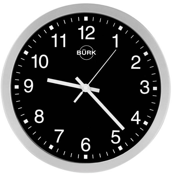 Funkwanduhr Black Dial, Kunststoffgehäuse, 30cm durchm.