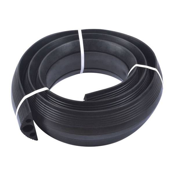 Gummi-Kabelkanal, 3 Kanäle, Länge: 4,0 m