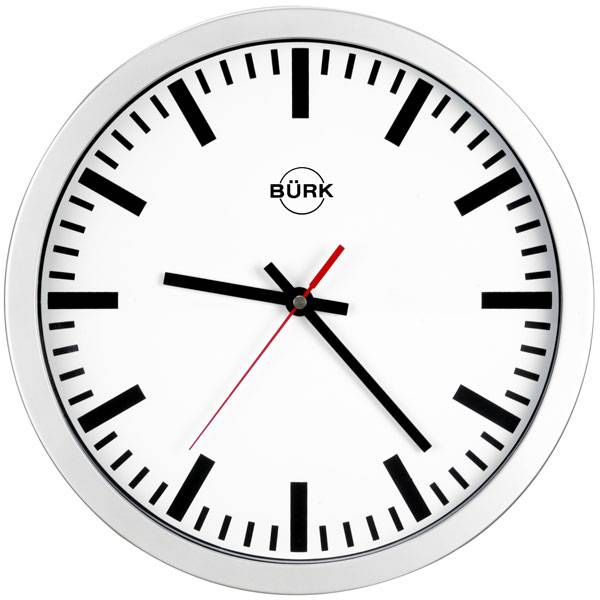 Quarzwanduhr Station Dial, Kunststoffgehäuse, 30cm durchm.